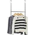thumbnail image 2 of Simple Houseware Adjustable Closet Hanging Rod Chrome, 2 of 10