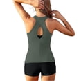 thumbnail image 4 of Nmnitkp 3 Piece Tankinis Swimsuits for Women, Back Cross Tummy Control Swim Bathing Suits, Athletic Plus Size Modest Swimwear, 4 of 5