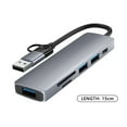 thumbnail image 2 of ziyahi Powered USB Hub Multi-Port USB Hub USB-C Docking Station Dual Monitor Adapter Compatible for MacBook and Windows, 2 of 7