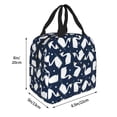 thumbnail image 2 of KLL Swan Print Insulated Lunch Bag Women, Reusable Cute Tote Lunch Box for Adult & Men, Leakproof Cooler Lunch Bags for Work Office Travel Picnic, 2 of 5