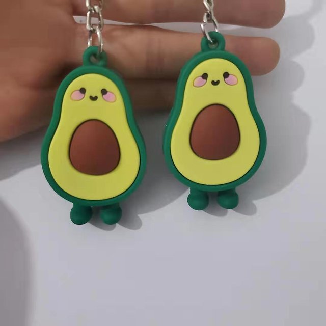 Dww-Juego de 2 llaveros con forma de personajes que encajan perfectamente en goma Multicolor 4 x 4 cm