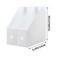 thumbnail image 2 of HLONK 2 Pcs File Storage Rack Plastic Document Shelf Magazine Holder Stand Cardboard Folders Office Student Use, 2 of 6