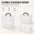 thumbnail image 7 of Craft Organization and Storage, NOGIS 3-Tier Craft Box with Dividers-18 Compartments, Plastic Organizers Containers, Bead Organizers for Art Craft Storage, Kids Toys, Jewelry,Tool (White), 7 of 7