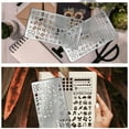 thumbnail image 4 of Metal Planner Stencils 3.98x6.97inch Matte Banners Lines Symbol Number Dot Journal Templates Reusable Journal Stencils for Diary Scrapbook Planning Drawing Habit, 4 of 9