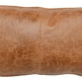 thumbnail image 3 of Benjara Rectangular Leatherette Throw Pillow with Stitched Details, Brown-Size:Small, 3 of 5