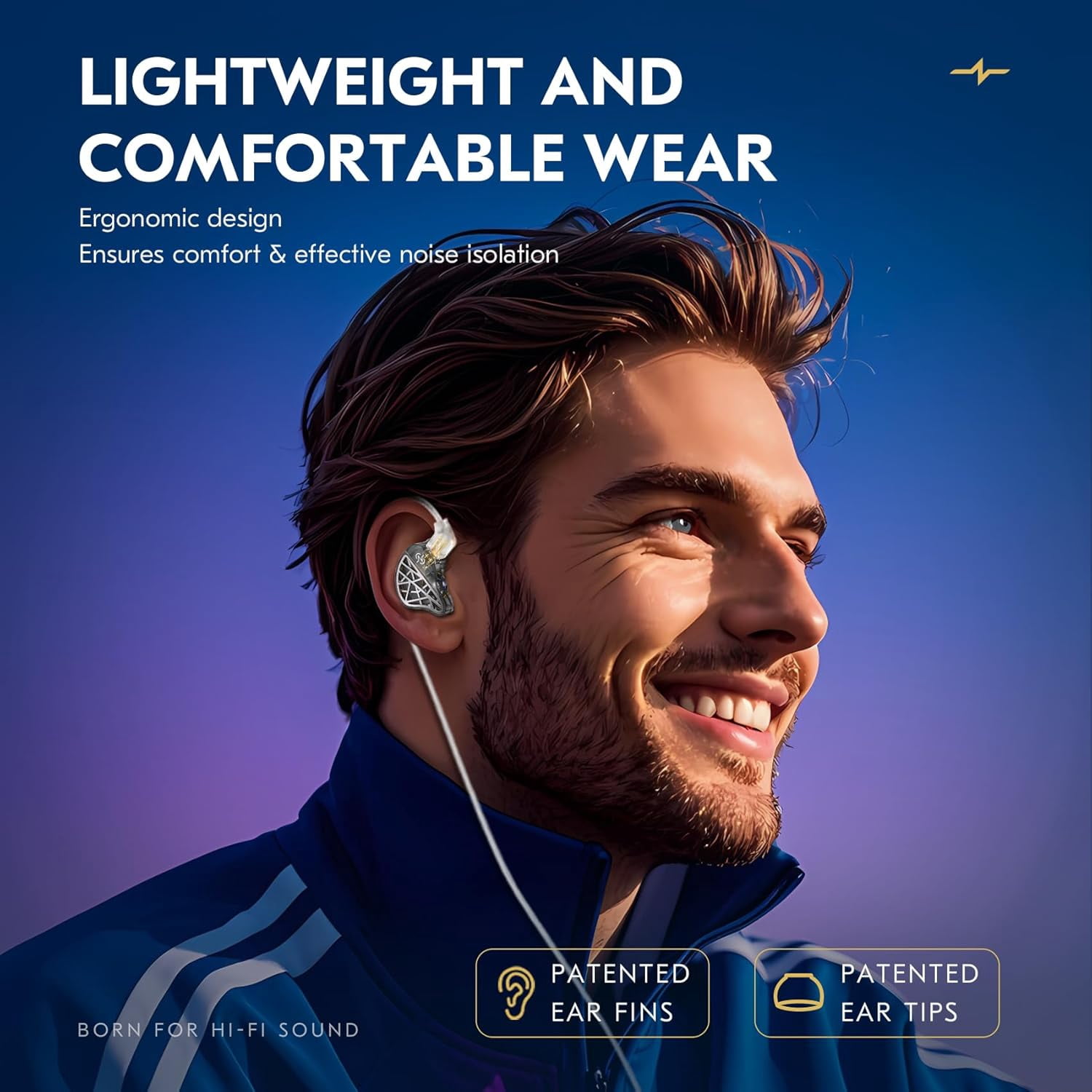 CCZ NC02 in Ear Monitor Headphones, in Ears for Singers, Deep Bass Wired Gaming Earbuds, Dynamic Dual Driver DD IEM Earphones, IEMs for Gaming Musincian Drummer, Tangle-free Cable
