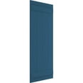 thumbnail image 2 of Ekena Millwork 21 1/2"W x 80"H True Fit PVC Four Board Joined Board-n-Batten Shutters, Sojourn Blue (Per Pair - Hardware Not Included), 2 of 9
