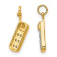 thumbnail image 3 of Accent Diamond Cell Phone Charm Pendant Necklace in 14K Yellow Gold with Chain, 3 of 4
