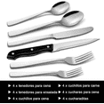 thumbnail image 3 of Juego De Cubiertos De Acero Inoxidable Malubero Malu2101 24 Pcs, 3 of 4