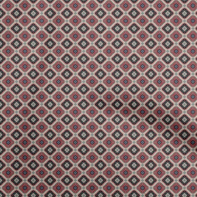 oneOone Cotton Flex Maroon Fabric Asian Kilim Sewing Craft Projects Fabric Prints By Yard 40 Inch Wide