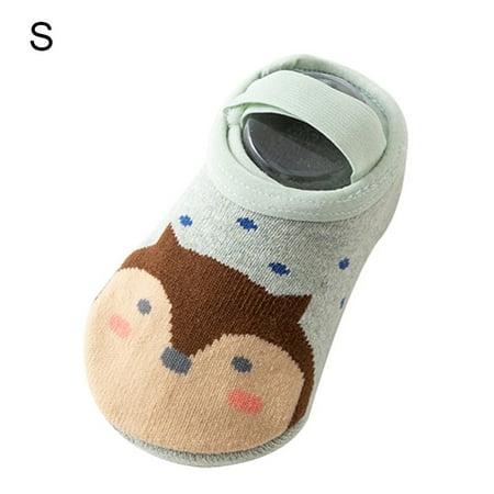 

1 Pair Socks Cartoon Warming Infant Floor Socks with Anti-slip Patterns Type 1 Blue S 0-1 Year