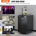 thumbnail image 2 of VEVOR Kegerator de cerveza, dispensador de cerveza de barril de doble grifo, refrigerador de barril de tamaño completo con cilindro de CO2, estantes, bandeja de goteo y riel, control de temperatura de, 2 of 9