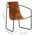thumbnail image 2 of vidaXL Armchair Accent Chair with Iron Frame for Living Room Real Leather, 2 of 13