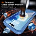thumbnail image 4 of Magnetic for iPhone Air Case with Screen Protector, [Compatible with MagSafe] Luxury Clear Slim Full-Body Protection Shockproof Rugged Bumper Case for iPhone Air, Blue, 4 of 5