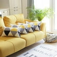 thumbnail image 1 of Housse de Coussin Lombaire Décorative Jaune Gris (Ensemble de 4), 1 of 7