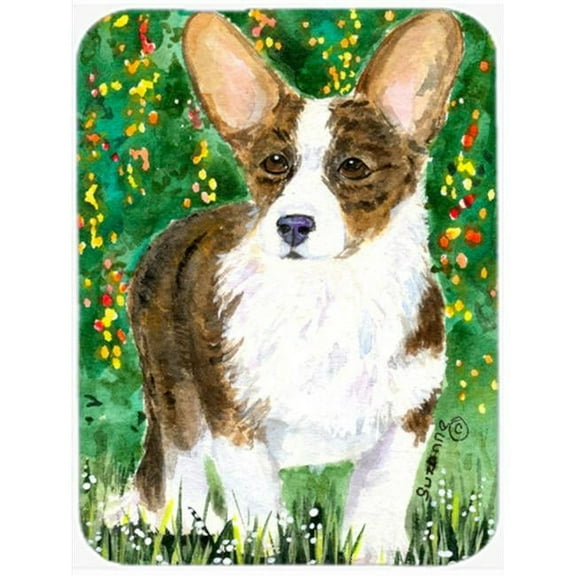 Caroline's Treasures Corgi Glass Cutting Board Large