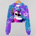 thumbnail image 1 of 2022 nueva Sudadera con capucha corta con estampado de dibujos animados de Disney Stitch para niñas, sudadera con capucha para niñas, sudadera informal nueva de primavera y otoño 150 heqiyong CONDUJO, 1 of 2