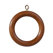 LAMIRO Wooden Curtain Rings For 1.25 to 2.5" Curtain Rod (12,Inner Dia 1.7")