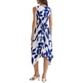 thumbnail image 3 of INSPIRE CHIC Women's Sundress Floral Sleeveless Deep V Neck Irregular Hem Midi Dresses S Blue, 3 of 6