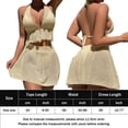 thumbnail image 2 of Falda Conjunto de falda de Bikini para mujer, 2 uds., faldas de verano tejidas, trajes de baño de playa de ganchillo Cgtredaw champán Única para Mujer, 2 of 6