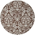 thumbnail image 4 of SAFAVIEH Chelsea Jackalyn Damask Wool Area Rug, Brown/Grey, 4' x 4' Round, 4 of 7