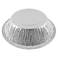 thumbnail image 3 of Durable Packaging 4 7/8" Foil Tart Pan 1 1/4" Deep - Disposable Aluminum Mini-Pie Plate Tin (Pack of 25), 3 of 5