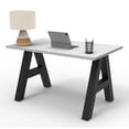 thumbnail image 5 of Serenity A-Frame Writing Office Desk for Home and Office, 48"x24"  with White Desk Top, Black Frame, 5 of 5