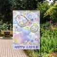 thumbnail image 6 of TanSiDing 1pcs Easter Garden Flag Outdoor Decor, Reversible Polyester Welcome Flag for Spring Party, Patio Yard Decoration with Cute Rabbit Egg Design 32*47cm, 6 of 7