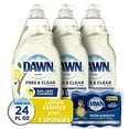 thumbnail image 1 of Dawn Free & Clear Dishwashing Liquid Dish Soap (3x24 oz) + Dawn Non-Scratch Scrubber Sponge (2 Count) Lemon Essence, 1 of 1