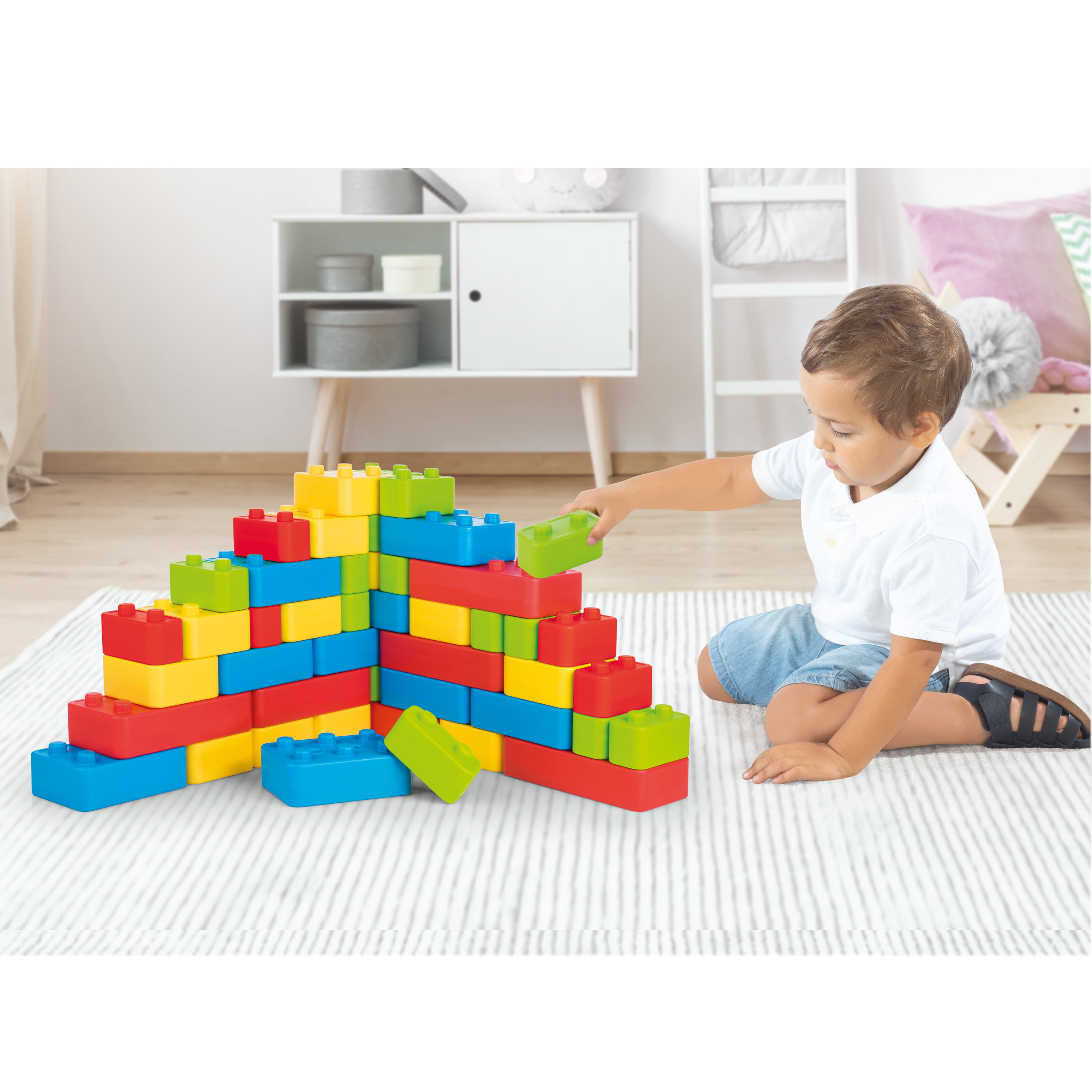 Dolu Toys Giant Building Bricks with Carrying Case 48 Piece