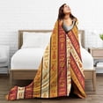 thumbnail image 5 of DouZhe Ultra-Soft Micro Fleece Lightweight Flannel Bed Blanket, Ancient Egypt Hieroglyphic Print Cozy Warm Throw Blankets, 60"x50", 5 of 7