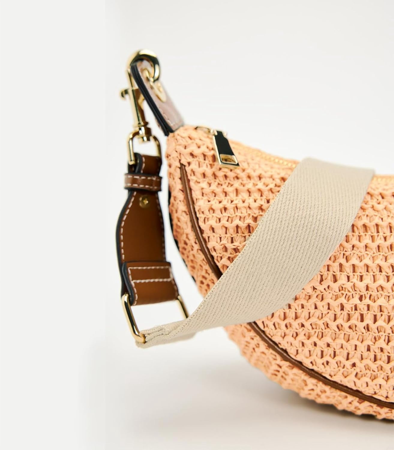 CAILDANL Straw Crossbody Bags for Women Beach Woven Hobo Handbag Summer Chic Crescent Shoulder Purses with Adjustable Strap 2025