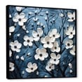 thumbnail image 2 of Designart "Monochrome Dogwood Petal Whispers II" Dogwood Floater Framed Canvas Prints, 2 of 5