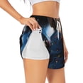thumbnail image 3 of Lsque Chucky Printed Women's Running Shorts with Liner Pockets,Elastic Quick Dry Workout Athletic Gym Yoga Shorts,Womens High Waist Shorts-Large, 3 of 9