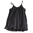 thumbnail image 3 of Bosfbaoi Pajama Tops For Women Spaghetti Strap Camisole Ruffled Hem Solid Color Sleepwear Camisole, 3 of 5