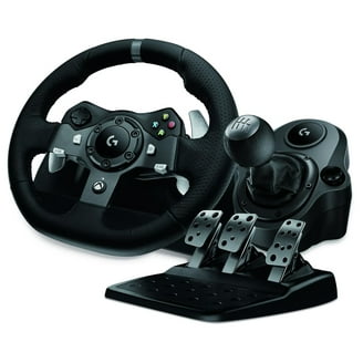 Logitech Steering Wheel, Force Feedback Racing Pedals, Sensor