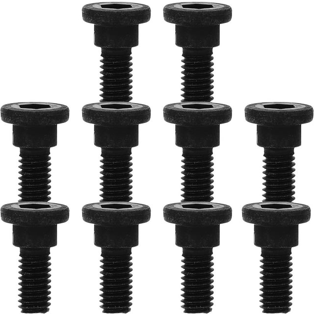 10 Pcs Boulons de Tête de Douille Hexagonale Noir Vis de Tête de Douille Hexagonale Acier au Carbone Boulons à Filetage Complet pour Réparation de Machine et Équipement