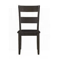 thumbnail image 2 of "Set of 2 Distressed Walnut Side Chairs - Solid Acacia Wood for Daily Meals", 2 of 5