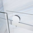 thumbnail image 5 of JimsMaison 72"W x 76"H Sliding Frameless Shower Door with Tempered Glass&Handles,Brushed Nickel, 5 of 17