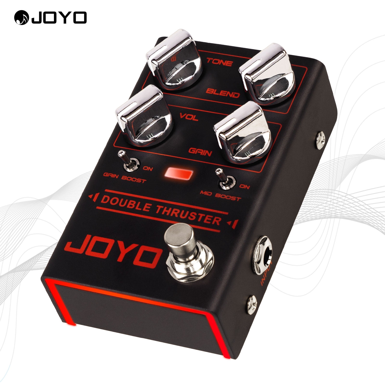 JOYO R-28 High Gain Overdrive Guitar Bass Pedal with Mid/High Frequency Gain Boost