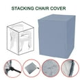 thumbnail image 4 of Pompotops Garden Chair Cover Used To Cover Stacked Chairs, Made Of 210D Oxford Cloth, Suitable For Garden Chairs, Gray, 4 of 5