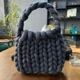 thumbnail image 6 of Women Crochet Bag Handbag Satchel Female Shoulder Bag for Work Travel Summer black, 6 of 8