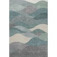 thumbnail image 2 of Addison Rugs Mayfield Premium Machine Washable Transitional Stripes Teal Rectangle Rug, 3' x 5', 2 of 6