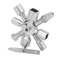 thumbnail image 4 of Llave inglesa multifunción 10 en 1 para electricistas, fontaneros y aficionados con interruptor cruzado, cuadrada y triangular., 4 of 10