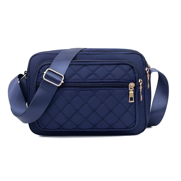 GASTROPOD Crossbody Bags for Women Quilted Nylon Travel Shoulder Purse Quilted Crossbody Bags for Women,Navy
