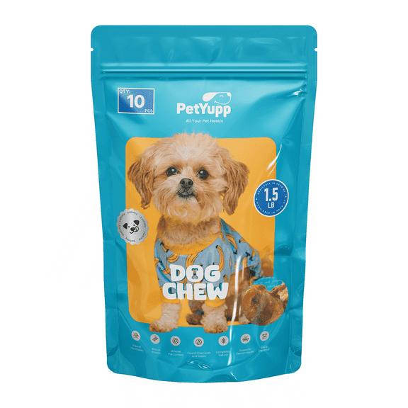 PetYupp Beef Knee Caps Dog Chew Treats 10 Count