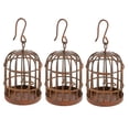 thumbnail image 4 of Baluue 3-Piece Brown Metal Dollhouse Birdcage Set Miniature Indoor Decorative Accessories, 4 of 8