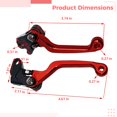 thumbnail image 4 of Billet Motorcycle Brake Clutch Lever, CNC Processing Aluminum Alloy Foldable Pivot Brake Handle, Universal Dirt Bike Lever, Off-Road Racing Lever Compatible with YAMHA WR250 and Most Motorbikes, 4 of 5