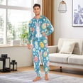 thumbnail image 6 of FORMRS Onesies Pajama for Adults Unisex Hoodie Winter Jumpsuit One Piece Sleepwear, Sizes S-2XL, Blue Easter Bunny, 6 of 7