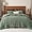 Sage Green, variant on Warm Sherpa Fleece Queen Comforter Set, 3D Tufted Fluffy Khaki Bedding for Winter, Soft 3 Pieces Shaggy Bed Set, 1 Comforter (90"x90") and 2 Pillowcases (20"x26")